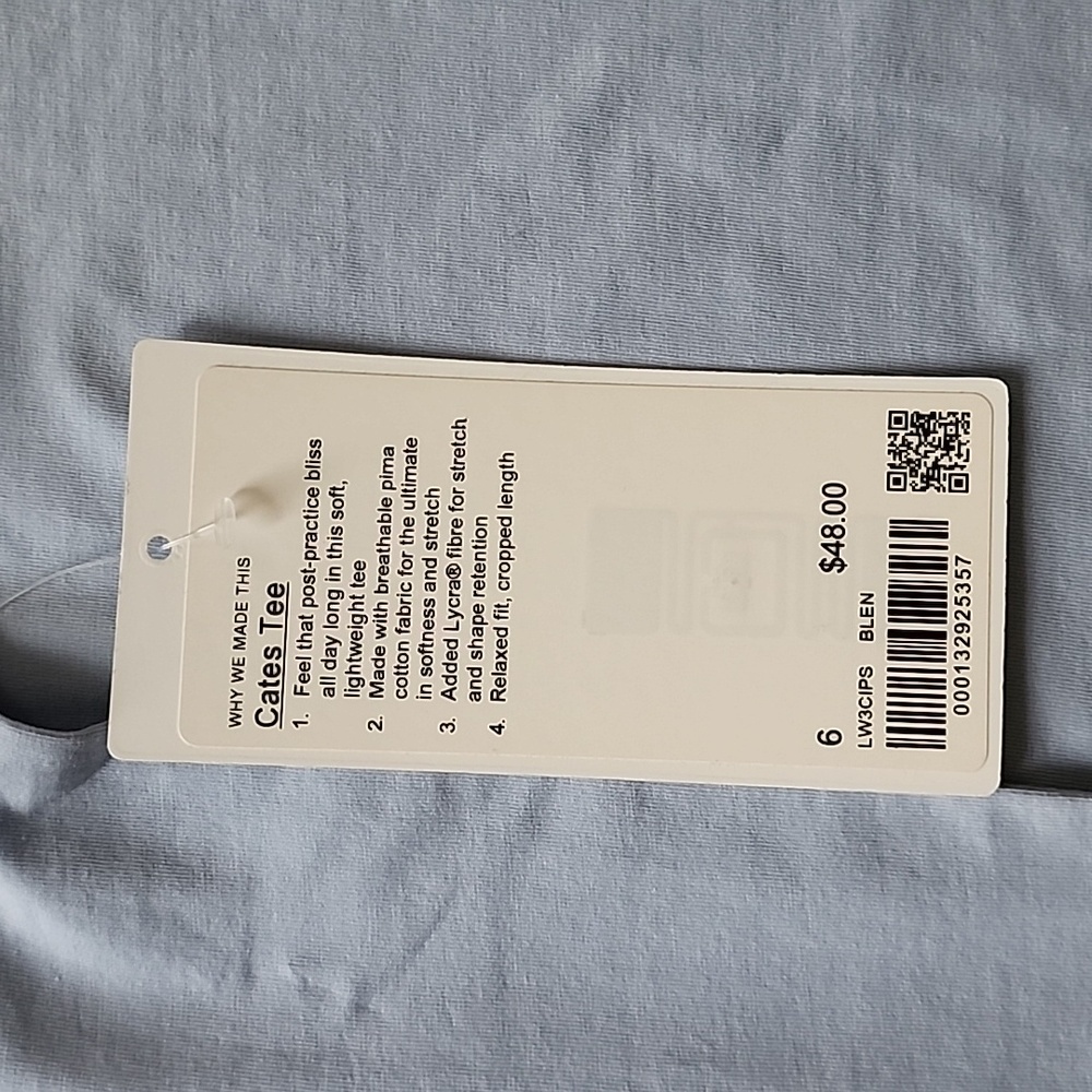 Lululemon Cates Tee, 6, Blue Linen - Picture 3 of 3